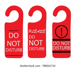 Do Not Disturb Sign Multicolored Hotel Stock Vector (Royalty Free ...