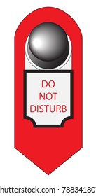 Do Not Disturb sign - multicolored hotel door warning messages isolated on white background.Vector illustration.