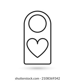 Do Not Disturb Sign. Padlock, love, romantic, heart concept.