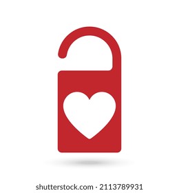 Do Not Disturb Sign. Passion, padlock, love, romantic, heart concept.