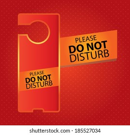 Do Not Disturb Sign - Red Hotel Door Warning Messages 