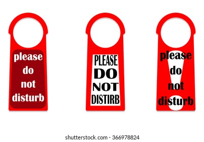 Do Not Disturb Sign Red Hotel Stock Vector (Royalty Free) 366978824 ...