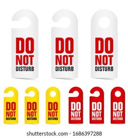 do not disturb sign set art illustration