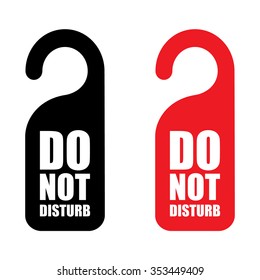 Do Not Disturb  Sign Set . Vector illustration