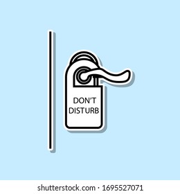 Do not disturb sign sticker icon. Simple thin line, outline vector  icons for ui and ux, website or mobile application