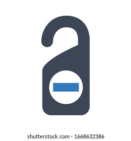 Do not disturb sign vector icon on white background.