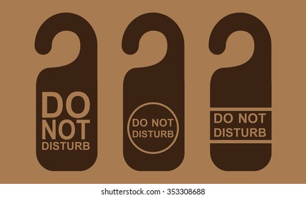Do Not Disturb Sign. Vector illustration
