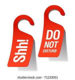 Do Not Disturb sign. Vector.