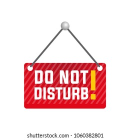 do not disturb sign, white isolated