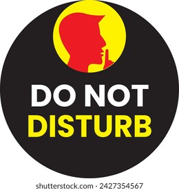 Do Not Disturb Signs board logo label stock vector Illustration