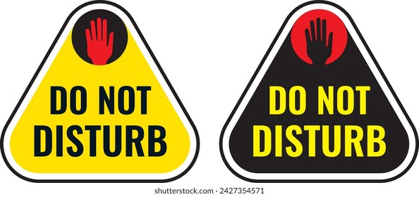 Do Not Disturb Signs board logo label stock vector Illustration