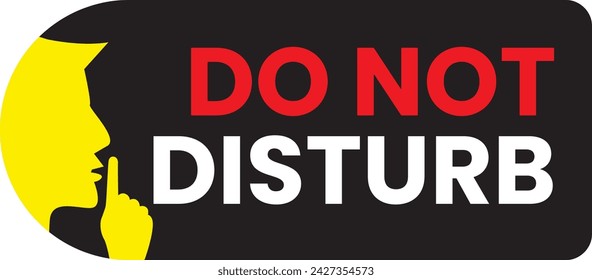 Do Not Disturb Signs board logo label stock vector Illustration