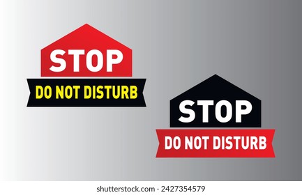 Do Not Disturb Signs board logo label stock vector Illustration