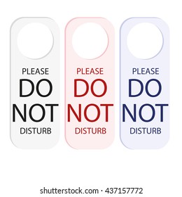 Do Not Disturb Signs isolated on white background