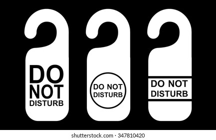 Do Not Disturb Signs. Vector illustration