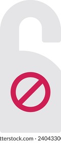 Do not disturb single vector line icon