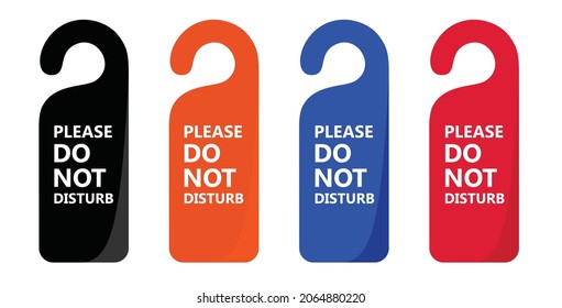 Do not disturb tag. Don't disturb banner in hotel.hanging label in hotel. Private time message.