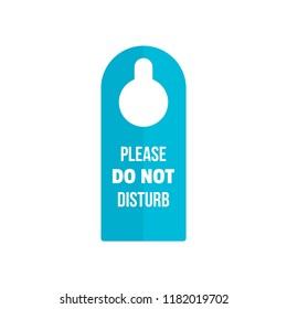Do not disturb tag icon. Flat illustration of do not disturb tag vector icon for web design