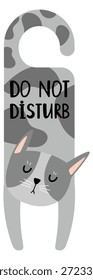 No perturbe la etiqueta en forma de color de gato dormido