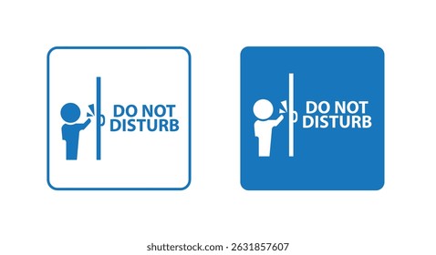 Do not disturb text sign 	