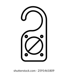 Do Not Disturb Vector Line Icon Design
