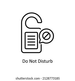 Do Not Disturb vector outline icon for web isolated on white background EPS 10 file
