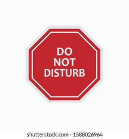 Do Not Disturb Vector Prohibition Applied Stock Vector (Royalty Free ...