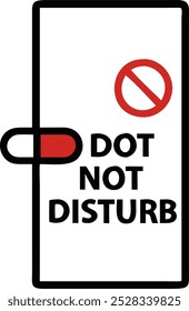não perturbe símbolo de símbolo de vetor ícone clipart de logotipo