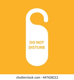 Do Not Disturb vector sign. Yellow background