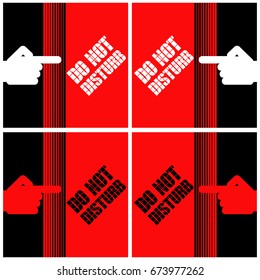 Do not disturb.
Warning poster on the performance of certain actions in society.