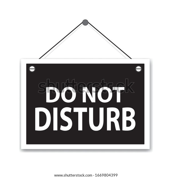 Do Not Disturb White Hanging Sign Stock Vector (Royalty Free ...