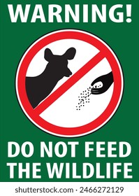 Do not disturb wildlife sign notice vector