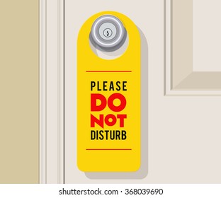 Do Not Disturb yellow. Vector Illustration
