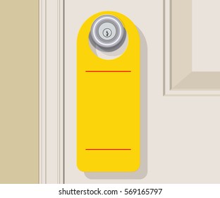 Do Not Disturb yellow. Vector Illustration