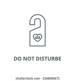 Do not disturbe, love line icon, vector. Do not disturbe, love outline sign, concept symbol, flat illustration