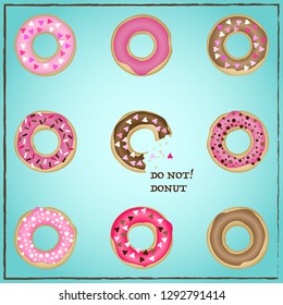 Do not donut bitten donut set