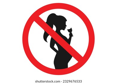  Do not drink alcohol in pregnancy symbol vector