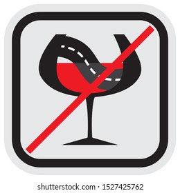 Do not drink alcohol when you drive. No drinking before driving. Vector illustration.