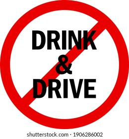 Do not drink and drive sign. Traffic signs and symbols.
