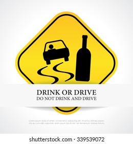 Do not drink and drive sign isolated on white background