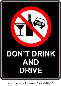 Do not drink and drive, vector