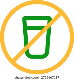 nicht trinken duotone Stil Symbol Design