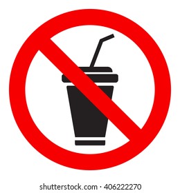 Do not drink icon, isolated on white background, vector illustration.