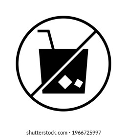 do not drink icon or logo isolated sign symbol vector illustration - high quality black style vector icons
