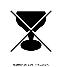 do not drink icon or logo isolated sign symbol vector illustration - high quality black style vector icons
