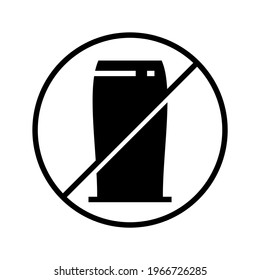 do not drink icon or logo isolated sign symbol vector illustration - high quality black style vector icons

