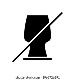 do not drink icon or logo isolated sign symbol vector illustration - high quality black style vector icons
