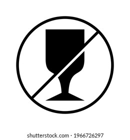 do not drink icon or logo isolated sign symbol vector illustration - high quality black style vector icons
