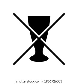 do not drink icon or logo isolated sign symbol vector illustration - high quality black style vector icons
