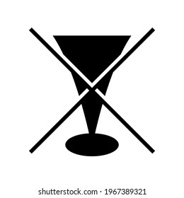 do not drink icon or logo isolated sign symbol vector illustration - high quality black style vector icons
